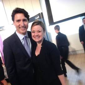 Prime Minister Justin Trudeau & Tiffany Poirier at the PM Awards for Teaching Excellence